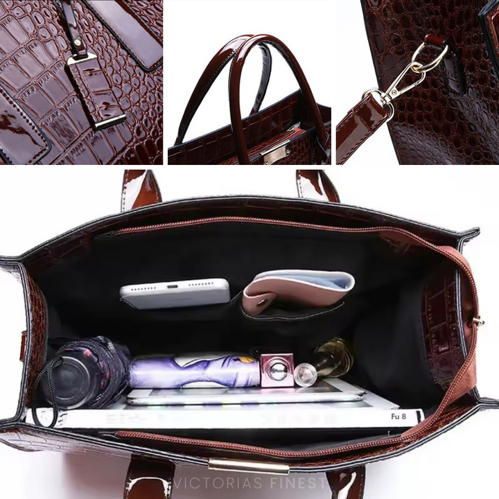 New York Croc-Print Carryall