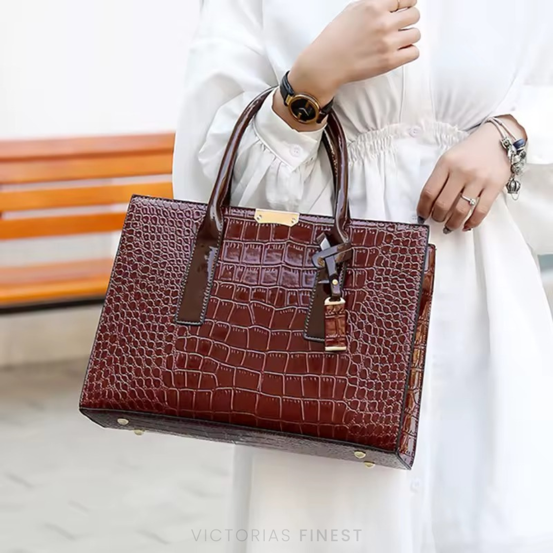 New York Croc-Print Carryall