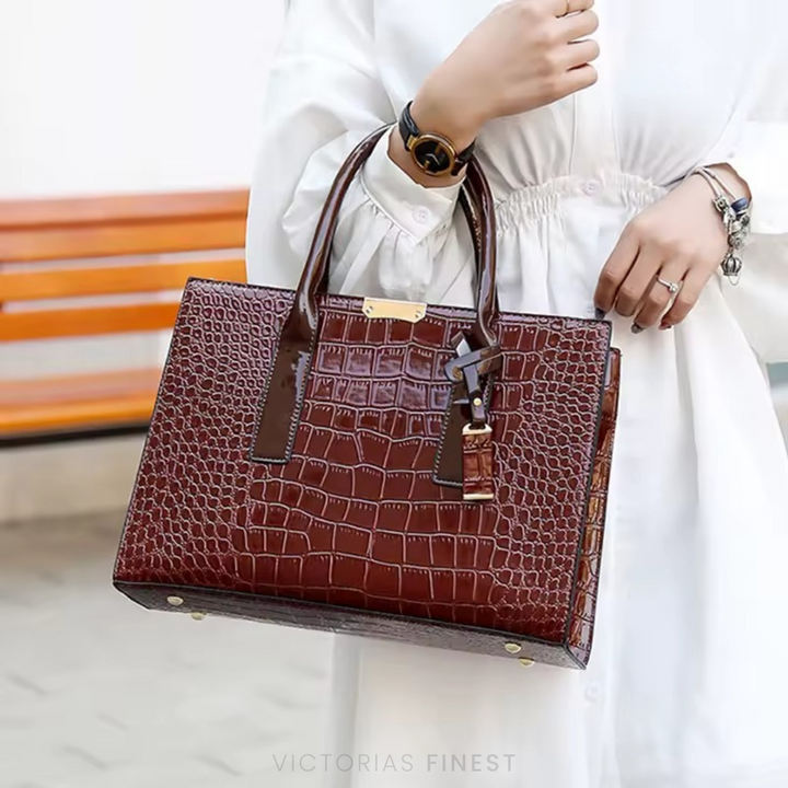 New York Croc-Print Carryall