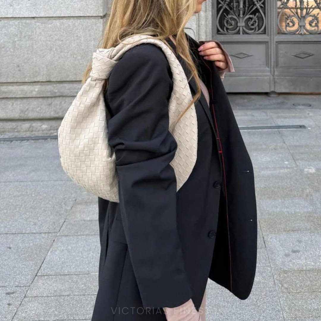 Knotted Suede Shoulder Bag