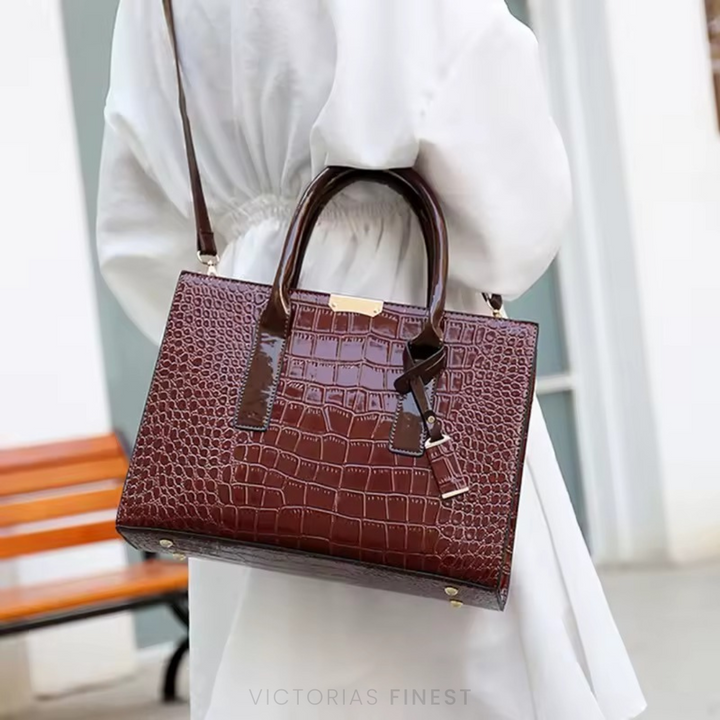 New York Croc-Print Carryall