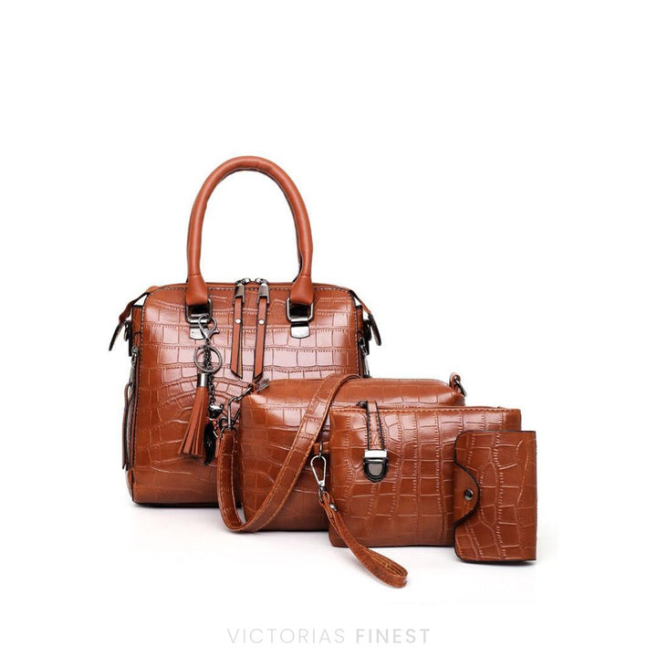 4-Piece Croc Handbag Set