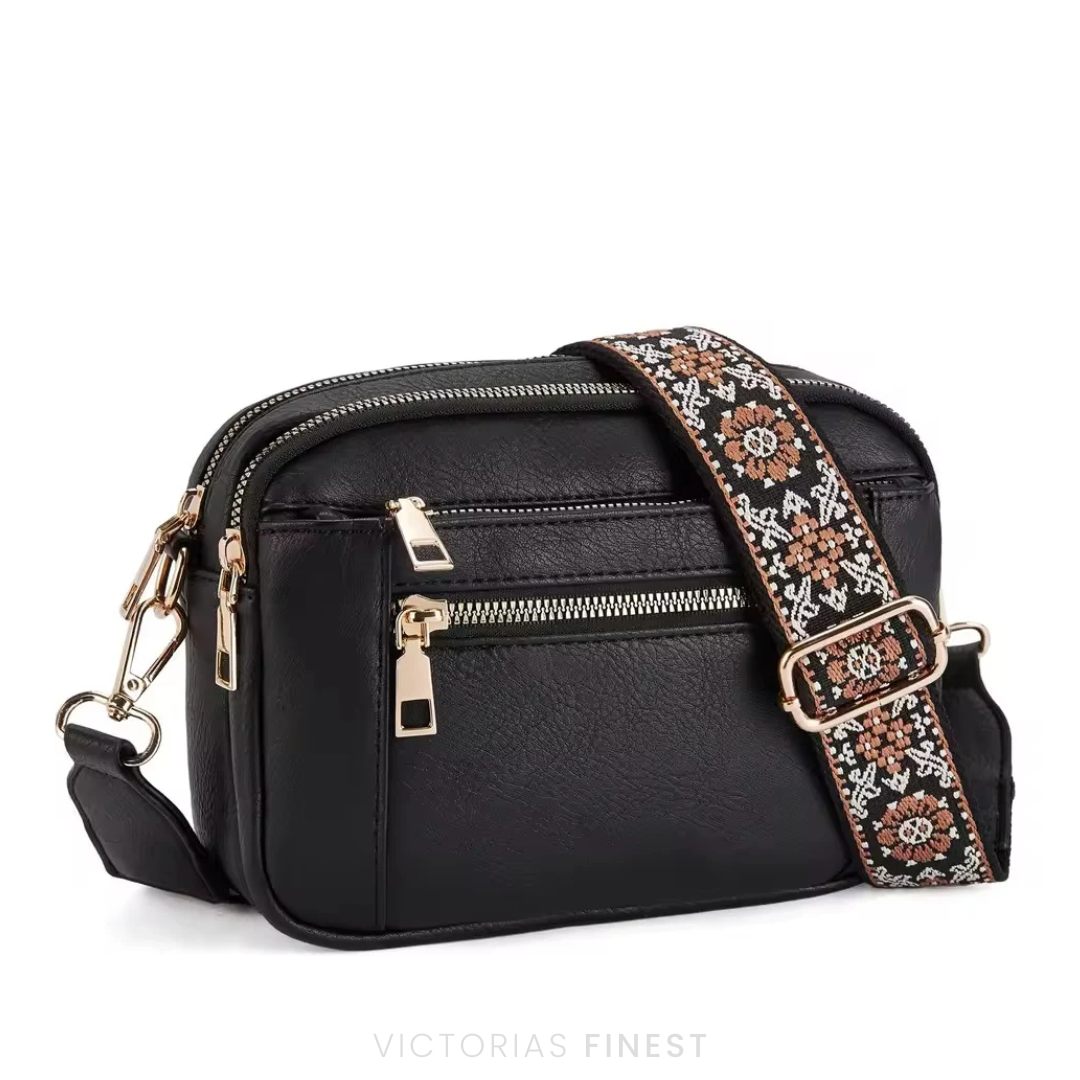 Pattern Strap Crossbody Bag