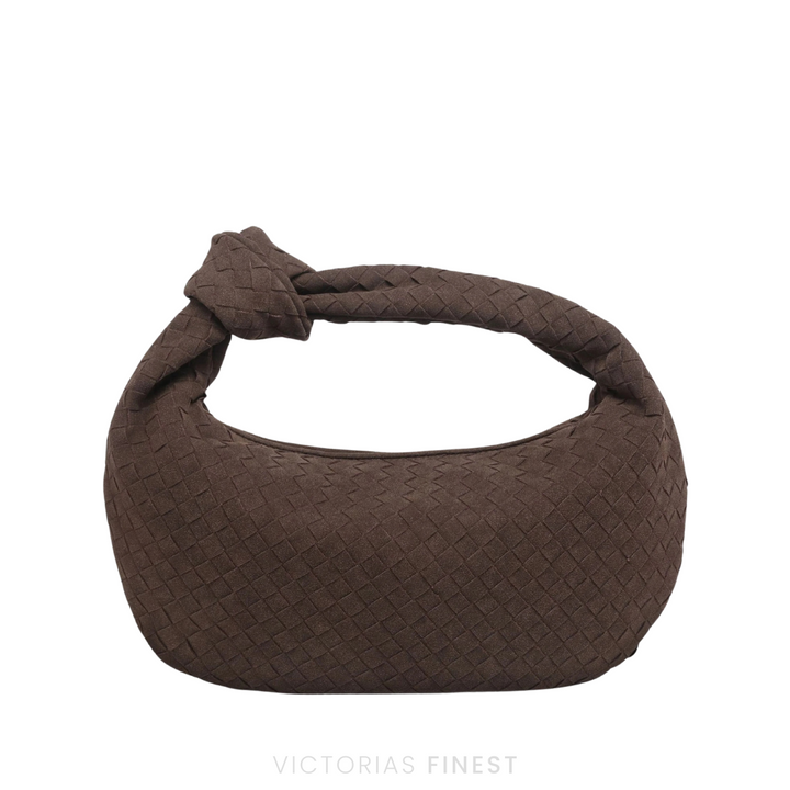 Knotted Suede Shoulder Bag