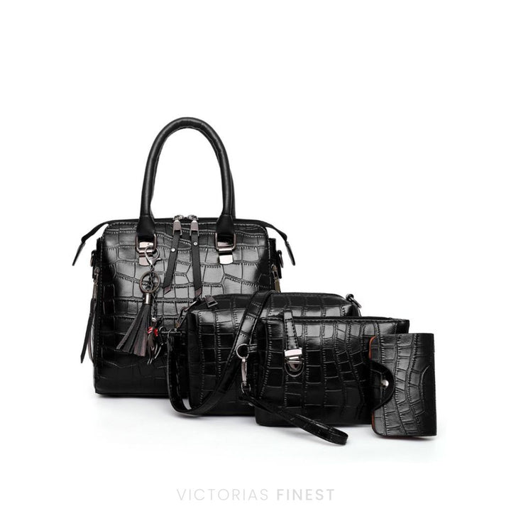 4-Piece Croc Handbag Set