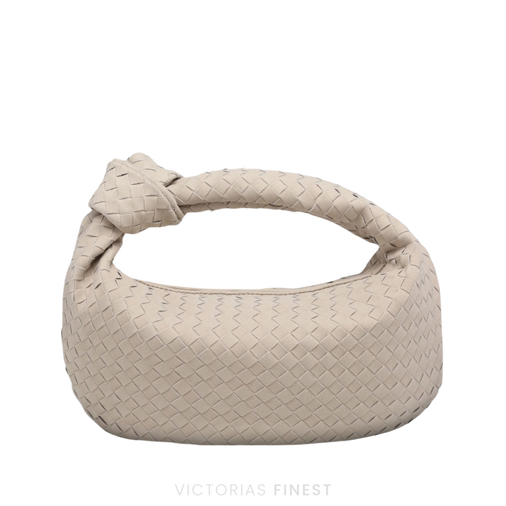 Knotted Suede Shoulder Bag