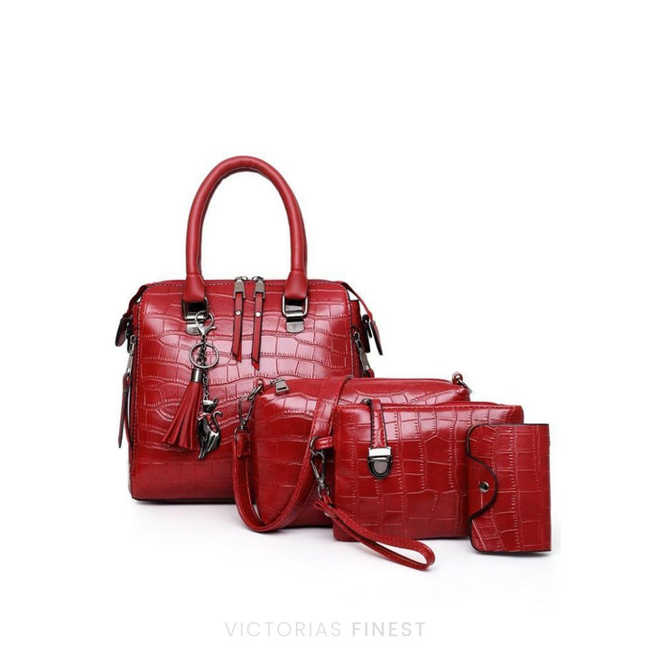 4-Piece Croc Handbag Set