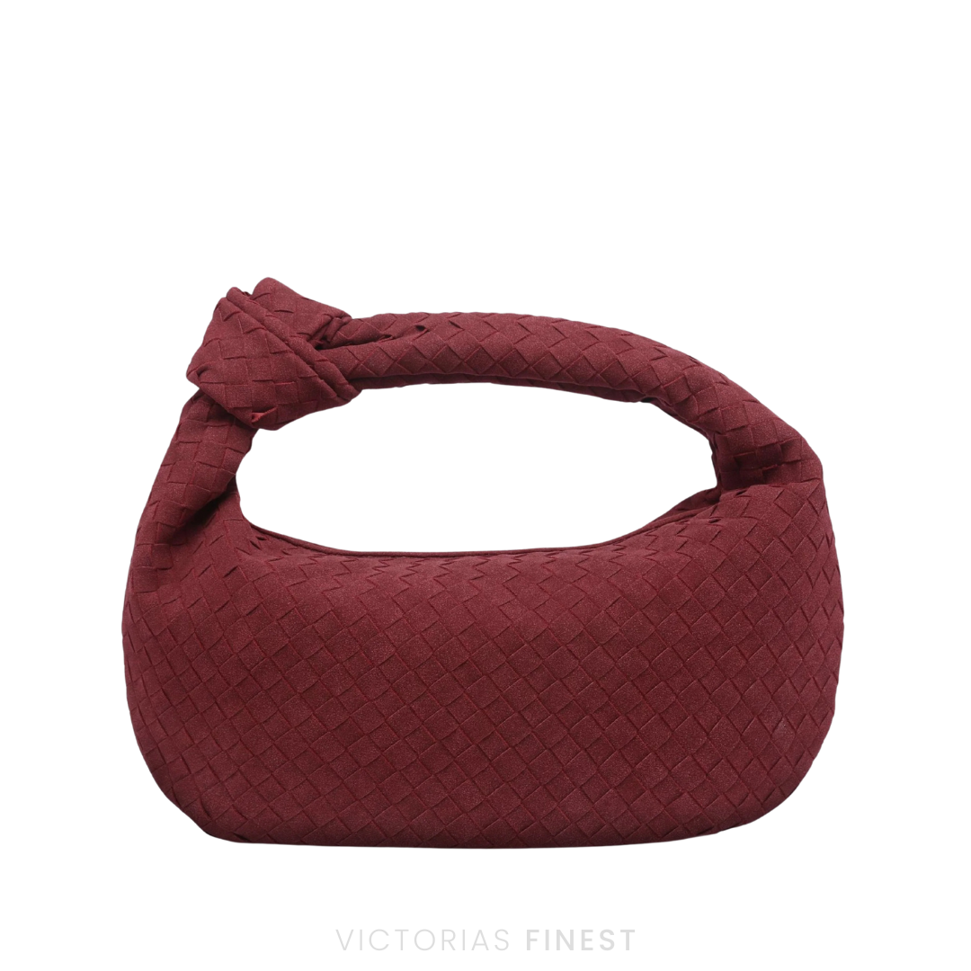 Knotted Suede Shoulder Bag