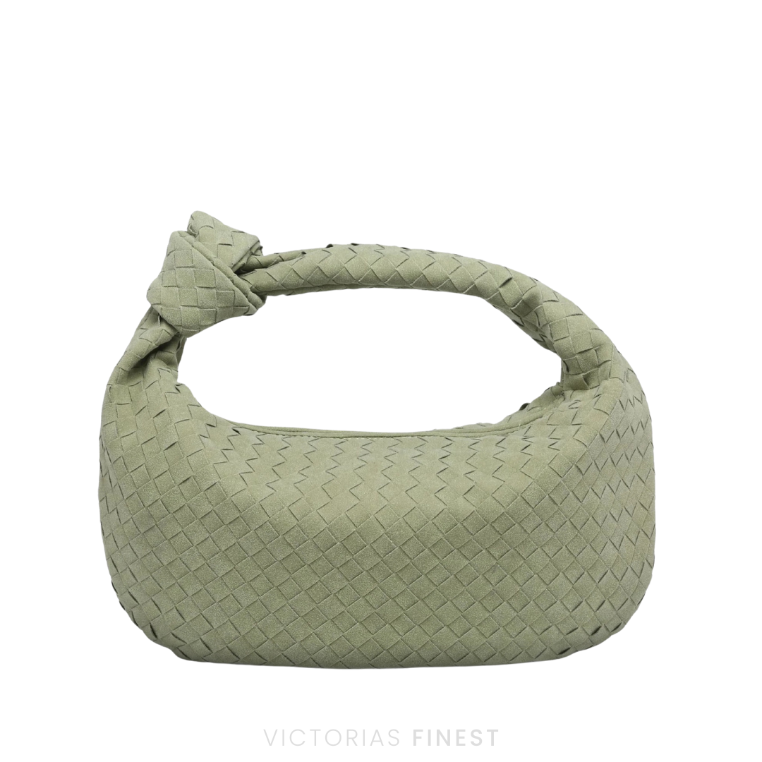 Knotted Suede Shoulder Bag