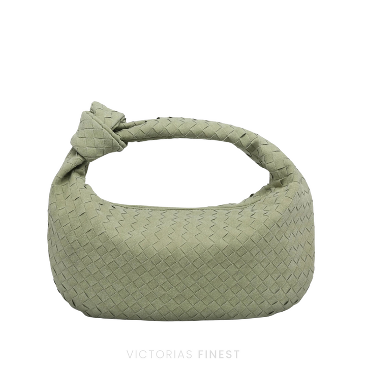 Knotted Suede Shoulder Bag