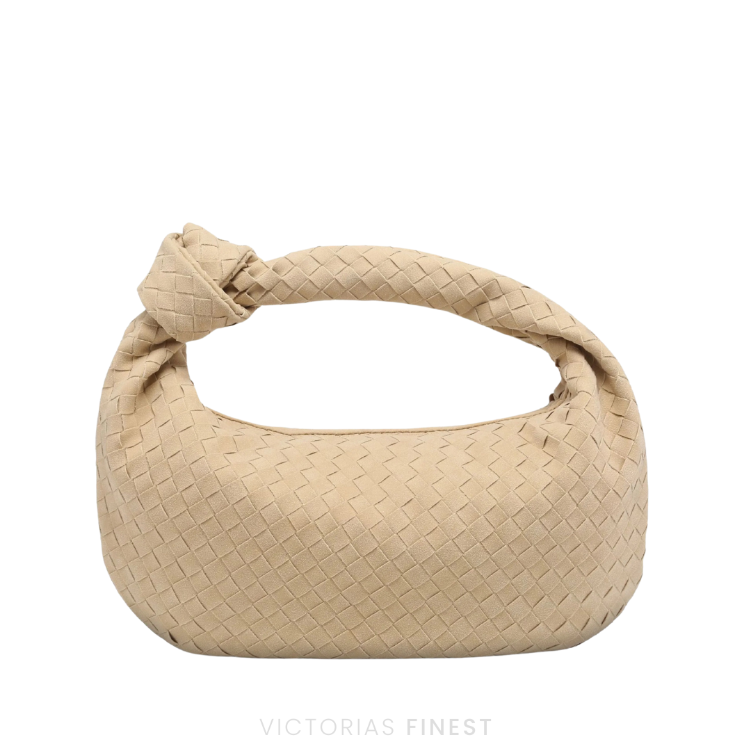 Knotted Suede Shoulder Bag