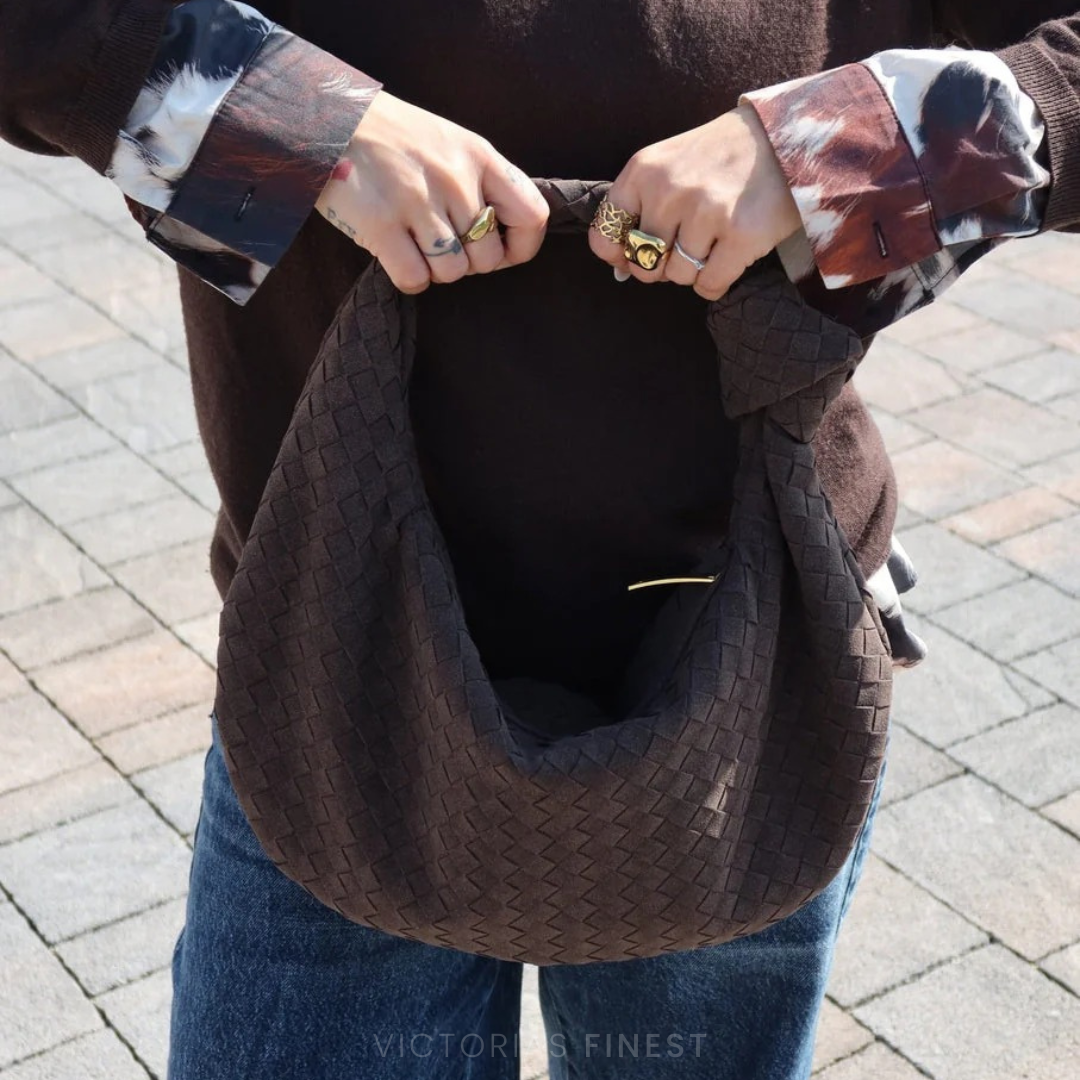 Knotted Suede Shoulder Bag